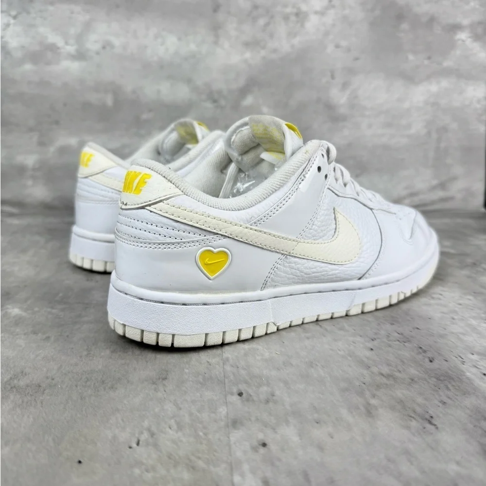 Limited Edition Nike Dunk Low “Yellow Heart” White/Yellow Women’s Sneakers